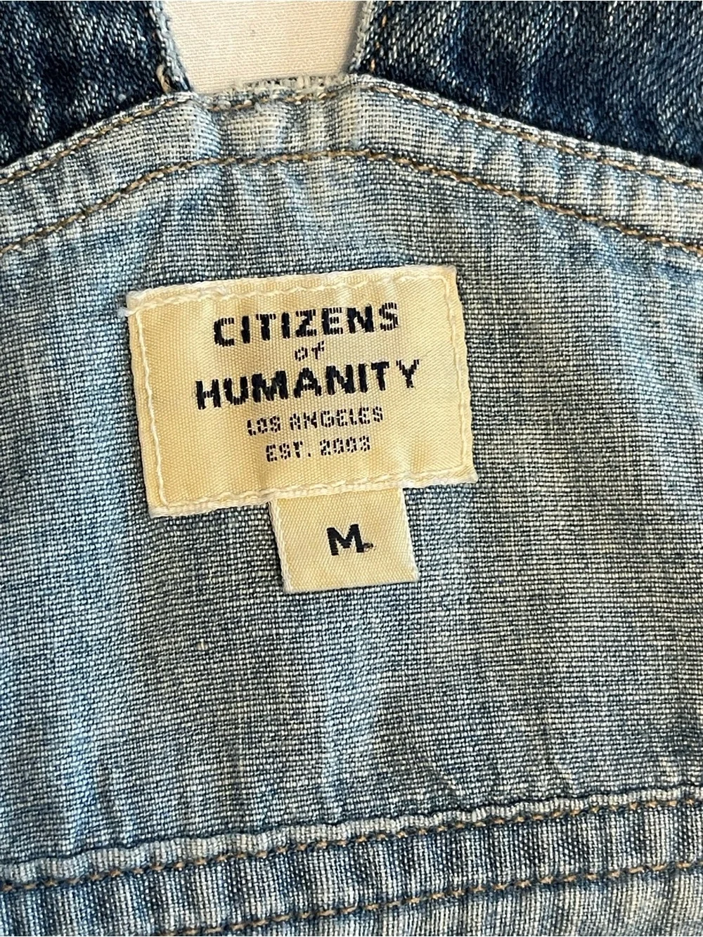 Anthro Citizens Of Humanity Faye Overalls Comeback Wash Button-Front Wide Leg
